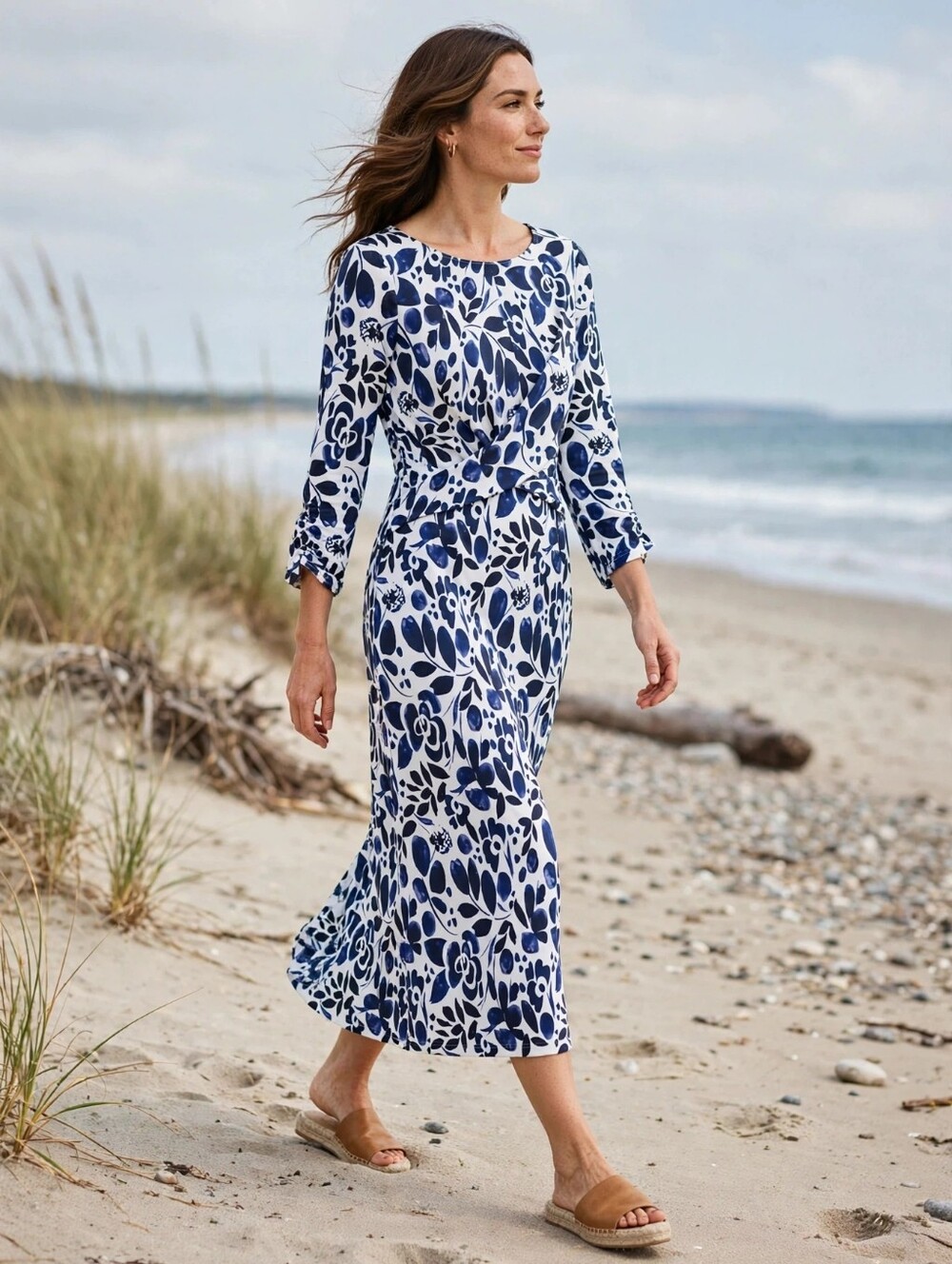 Dainty Jewells French Riviera / Poolside Navy Floral Swim Dress